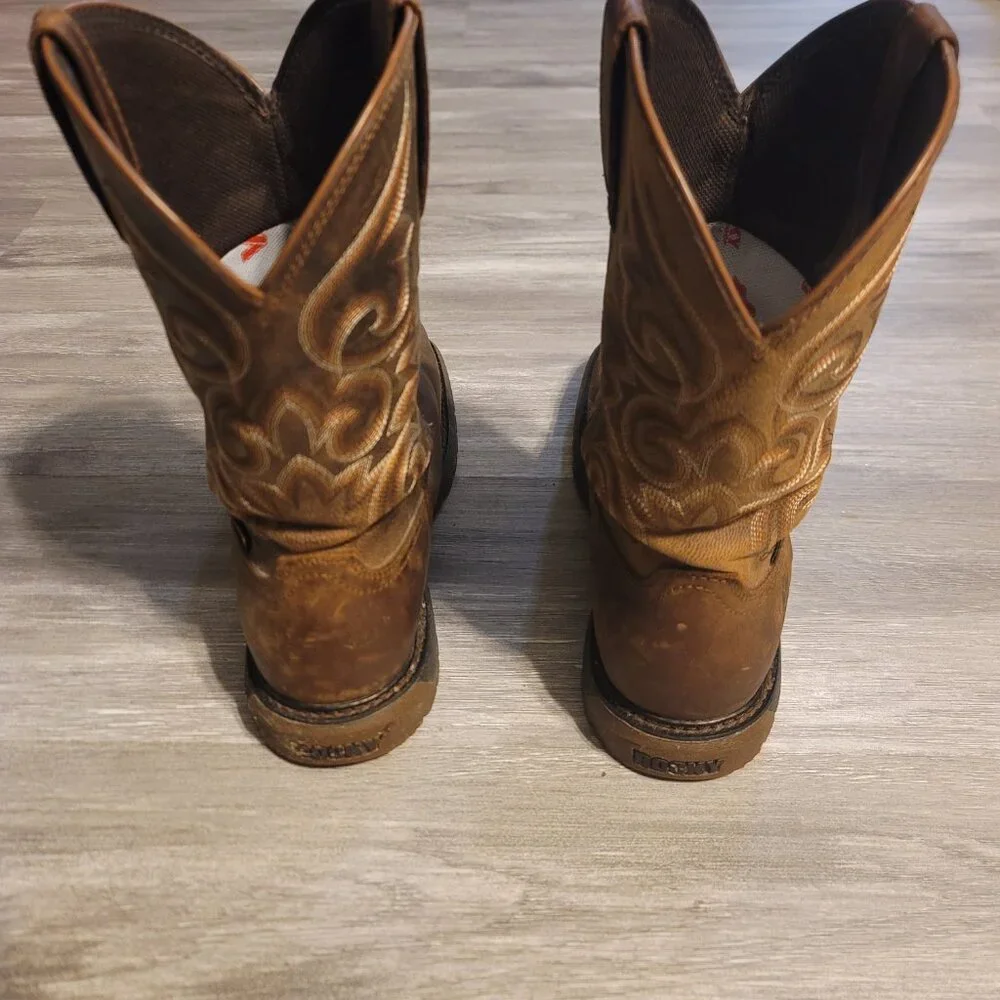 Rocky Ride FLX Women’s Brown Square Toe Boots - Size 9.5 - Picture 4 of 6